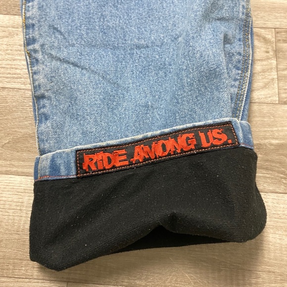 Vtg ICON Barrier Motorcycle Jeans, lined, with ARAMID reinforced knees Sz 38 - Picture 11 of 14